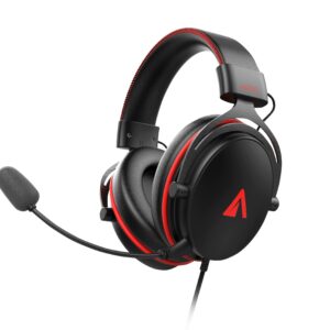 ABYSM AG700 Pro 7.1 Black Auricolare Cablato A Padiglione Giocare Nero, Rosso