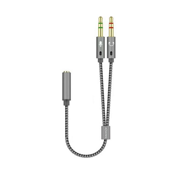 AISENS A128-0417 cavo audio 0,25 m 2 x 3.5mm 3.5mm Grigio