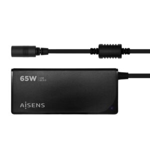 AISENS ASLC-65WAUTO-BK adattatore e invertitore Interno 65 W Nero