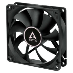 ARCTIC F9-92 mm Ventola, Basso Livello Rumore, Custodia Standard, CPU per PC, Cuscinetto Fluido Dinamico, Ventilazione 1800 RPM, 0,4 Sone - Nero/Bianco