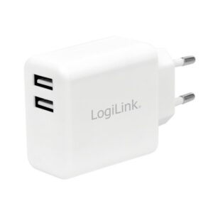 Adattatore Di Corrente Con 2 Porte Usb 12W Bianco