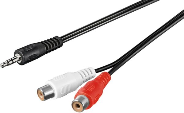 Adattatore Sdoppiatore Audio Stereo 3,5Mm Maschio - 2Xrca Femmina Mt. 1,50