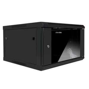 Aiten Data AI6409S Pensile 9U profondità 450 - Anta in Vetro - Serratura di Sicurezza - Senza Accessori - Colore Nero