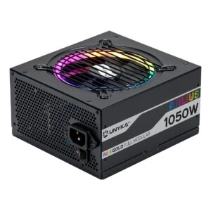 Alimentatore Unykach Atilius RGB Nero 1050W 1050W ATX 2.31 - Illuminazione RGB - Completamente modulare - PFC attivo - Ventola da 120mm