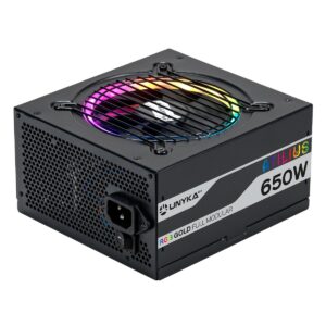 Alimentatore Unykach Atilius RGB Nero 650W 650W ATX 2.31 - Illuminazione RGB - Completamente modulare - PFC attivo - Ventola da 120mm