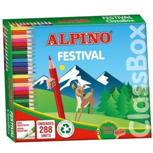 Alpino C0131992 pastello colorato Beige, Nero, Blu, Marrone, Verde, Azzurro, Verde chiaro, Arancione, Rosa, Rosso, Viola, Giallo 288 pz