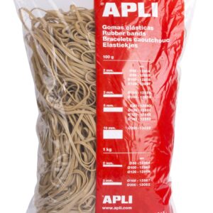 Apli Elastici in Gomma Naturale - Ø 160 x 3mm - Grande Elasticità e Resistenza - 1kg di Contenuto