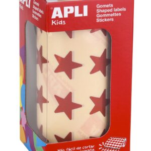 Apli Gomets Star 19,5 mm - 1416 unità per rotolo - Adesivo permanente - Ideale per le attività dei bambini