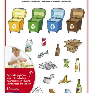 Apli Recycling Theme Stickers - 276 Stickers - Adesivo Removibile - Illustrazioni Divertenti - Ideale per le Scuole - Norme EN-71 e FSC - Adesivo a Base Acqua - ECF - 100% Riciclabile - Colorato