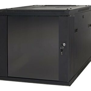 Armadio Rack 19 6 Unita  Da Muro (A) 370 X (L) 600 X (P) 450 Nero Disassemblato  Porta Vetro