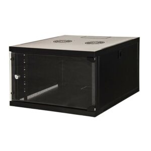 Armadio Rack 19 6 Unità Da Muro (A)350X (L)540 X Profondità 600 Mm. Colore Nero Porta Vetro