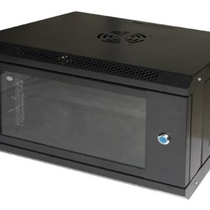 Armadio Rack 19 6U Link Serie Light Colore Nero Con Porta Vetro (Axpxl) Mm 300X400X530 Ripiano Incluso