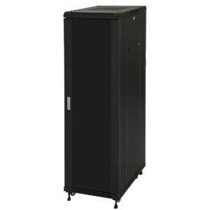 Armadio Rack 19" 42U (A)2055, (L)600, (P)600 Colore Nero Porta Vetro