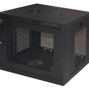 Armadio Rack 19" 9U Con Porte Traforate Mm 510 (A), 600 (L), 450 (P) Colore Nero