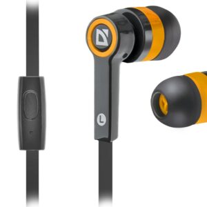 Auricolare per dispositivi mobili Defender Pulse 420 nero + arancione, in-ear