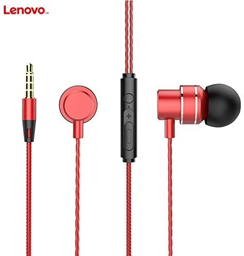 Auricolari Con Microfono Lenovo Metal Earbuds Red