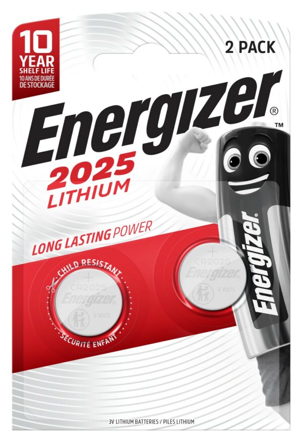 Batterie Bottone Energizer CR2025 2 pezzi