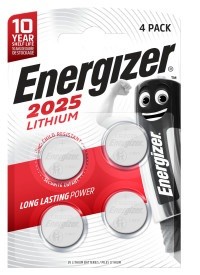 Batterie Bottone Energizer CR2025 4 pezzi