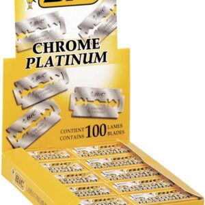 Bic Chrome Platinum espositore da 20 scatole da 5 lame di rasoio Double Edge