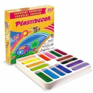 Bic Kids Plastidecor Confezione da 352 Matite Cera - Extra Forti - Facili da Temperare - Non Macchia