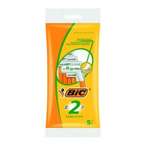 Bic Sensitive 2 Confezione da 5 Rasoi Monouso a 2 Lame