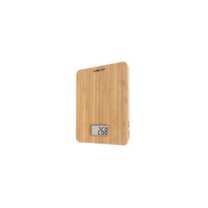 Bilancia da cucina digitale Muvip Bamboo - Piattaforma Bamboo - Schermo LCD - Sensore ad alta precisione - Spegnimento automatico - Max. 5 kg