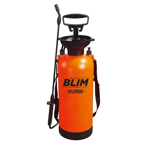 Blim Sulfadora/Spruzzatore a mano 8L - Pompa con pressione fino a 3 bar - Ugello regolabile - Tracolla