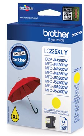 ORIGINALE Brother Cartuccia d'inchiostro giallo LC225XLY LC-225XL 1200 pagine 11,8ml