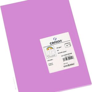 Canson Guarro Confezione da 50 Cartoncini Iris A4 185 g - 21x29,7 cm - Colore Malva