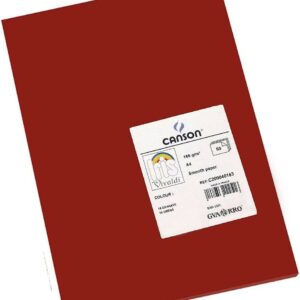 Canson Guarro Confezione da 50 Cartoncini Iris A4 185 g - 21x29,7 cm - Colore Marrone