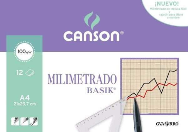 Canson Minipack da 12 fogli A4 - Graph Basik - 21x29,7 cm - 100 g - Colore seppia