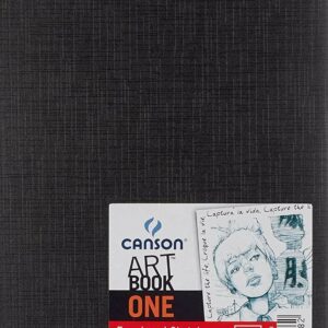 Canson Sketch One Libro da disegno fine con 98 fogli - 14x21,6 cm - 100 g - Colore bianco