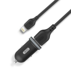 Caricabatteria da auto XO TZ08 Pack + cavo da USB-A a Lightning - 2 porte USB