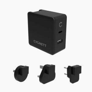 Caricatore Da Rete Con Adattatori Da Viaggio 57 Watt Pd Usb-C + Usb-A