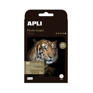 Carta fotografica Apli Photobright 10 x 15 cm 240 g 20 fogli