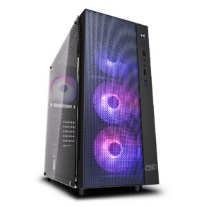 Case DeepCool Mid Tower Matrexx 55 Mesh Gaming ARGB, pannello laterale vetro temperato