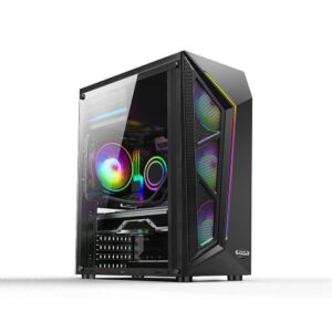 Case Gaming 1 Led Rgb + 4 Fan Argb, 2 Usb, Glass Panel