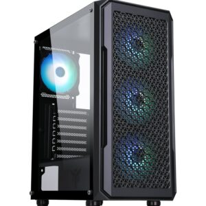 Case Itek Six Triangle Gaming Middle Tower, 4x12cm ARGB fan, USB3, Side Panel Temp Glass