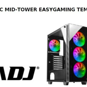 Case Mid-Tower Easy Game Tempglass Atx/Microatx 1*Usb2 1*Usb3 Adj Bk