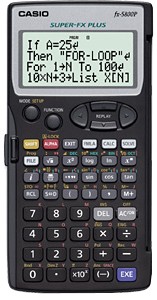 Casio FX-5800P calcolatrice Tasca Calcolatrice scientifica Nero