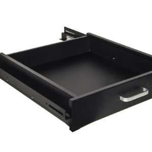 Cassetto Estraibile Per Armadi Rack 19" Nero Profondita' 650Mm