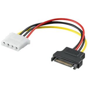 Cavo Alimentazione Interno Sata Maschio - Molex 4 Poli Femmina Cm 15