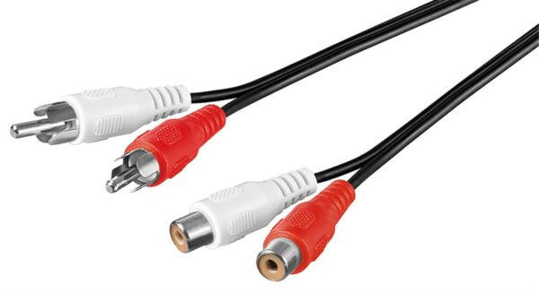 Cavo Audio Video 2 Connettori Rca Maschio/Femmina Mt. 1,50