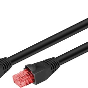 Cavo Di Rete Da Esterno Cat 6 U/Utp Colore Nero Mt 30