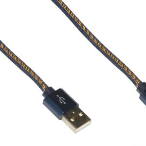 Cavo Micro Usb Mt 1 Guaina Denim Blu