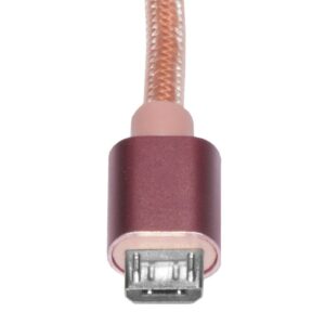 *Cavo Micro Usb Mt 1 Guaina Intrecciata Nylon Colore Rosa