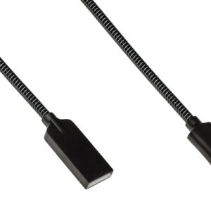 *Cavo Micro Usb Mt 1 Guaina Zinco Alluminio Colore Nero Connettore Schermato