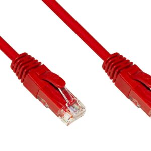 Cavo Rete Categoria 6A Non Schermato Utp Awg24 Colore Rosso Halogenfree Mt 0,25