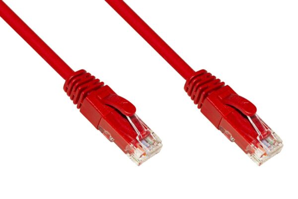 Cavo Rete Categoria 6A Non Schermato Utp Awg24 Colore Rosso Halogenfree Mt 0,25