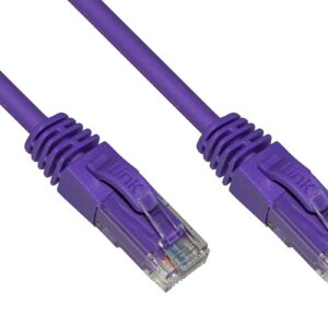 Cavo Rete Categoria 6A Non Schermato Utp Awg24 Colore Viola Halogenfree Mt 0,25